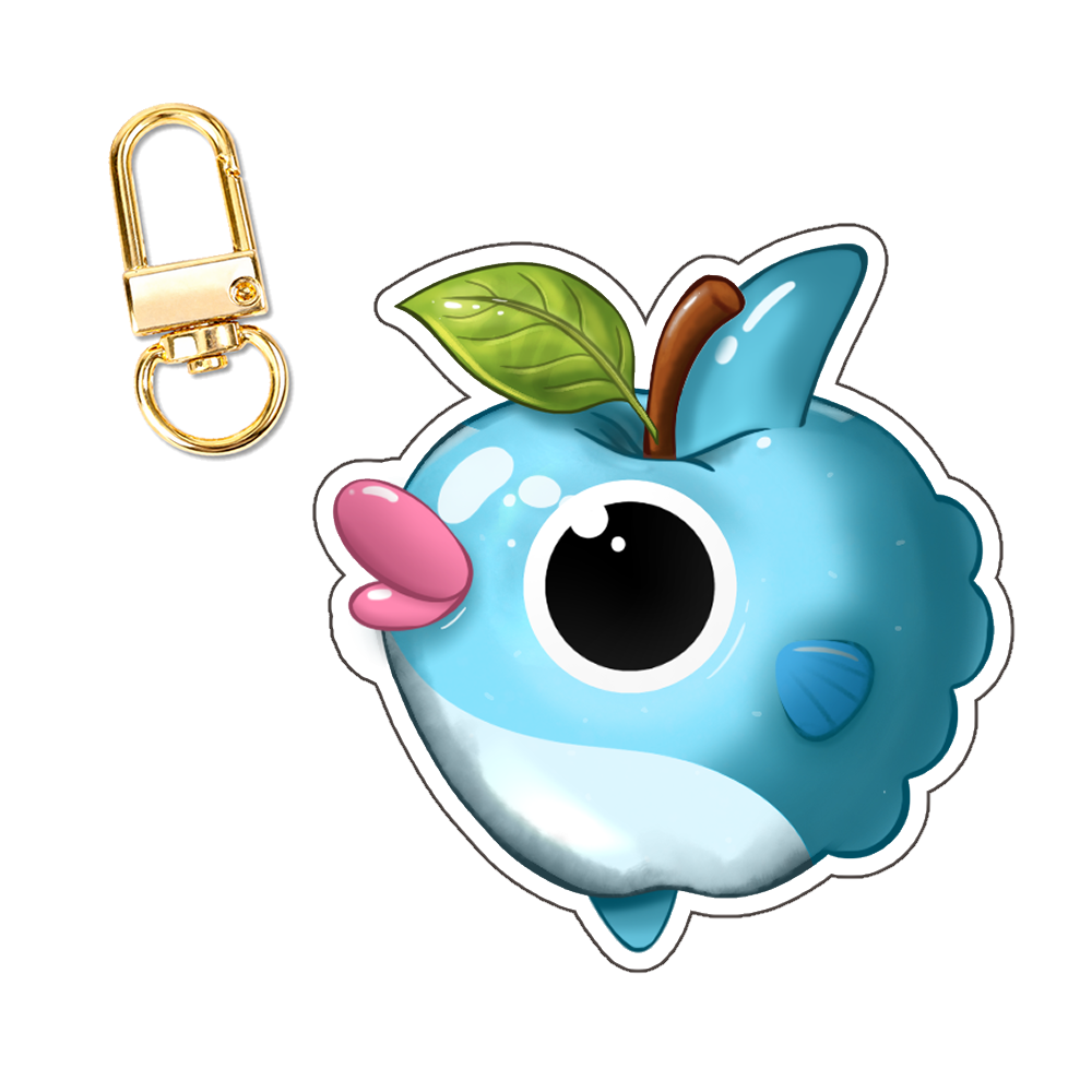 Mr. Grinn Apple Keychain