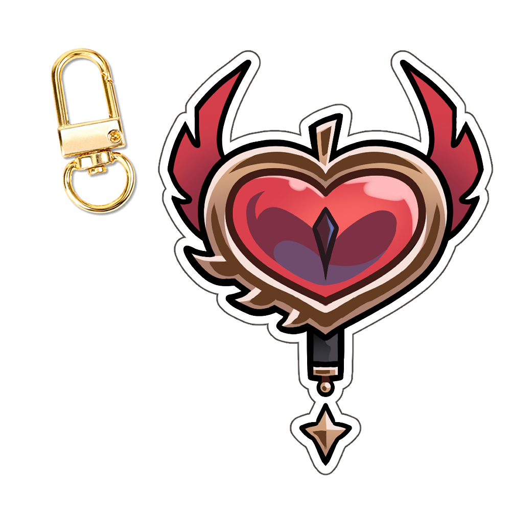 Mr. Grinn Core Crest Keychain