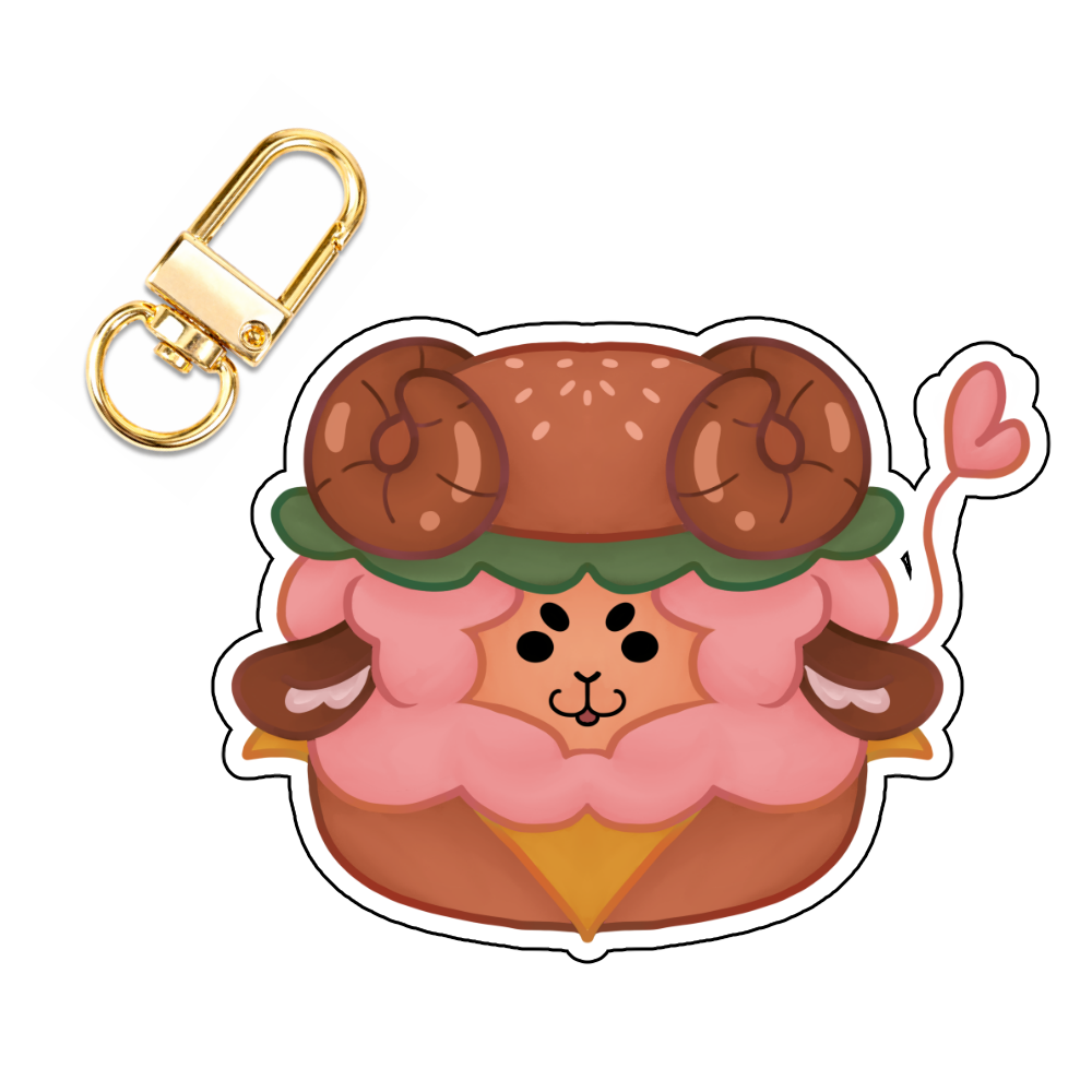 PeachPelle "Burger" Keychain
