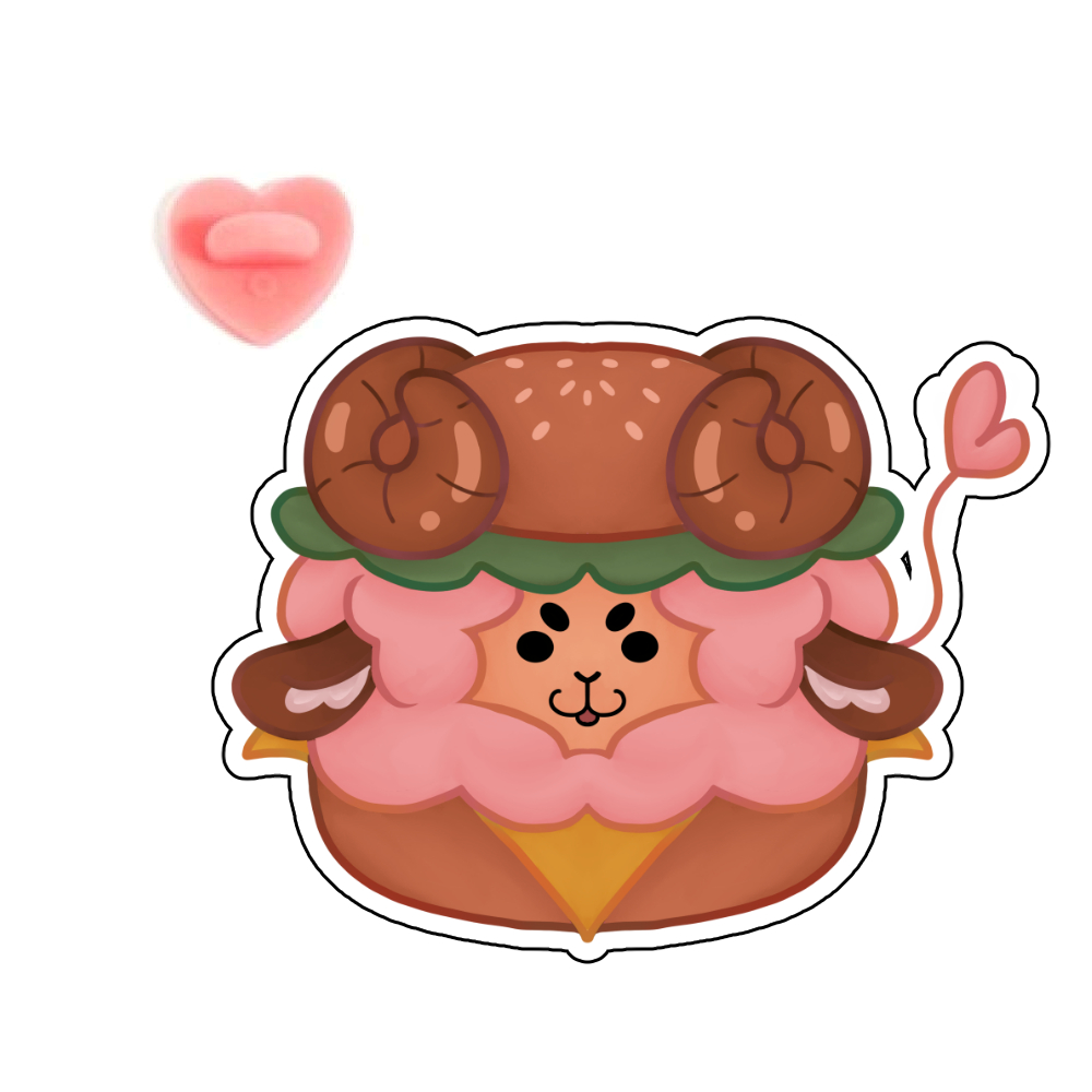 PeachPelle "Burger" Acrylic Pin