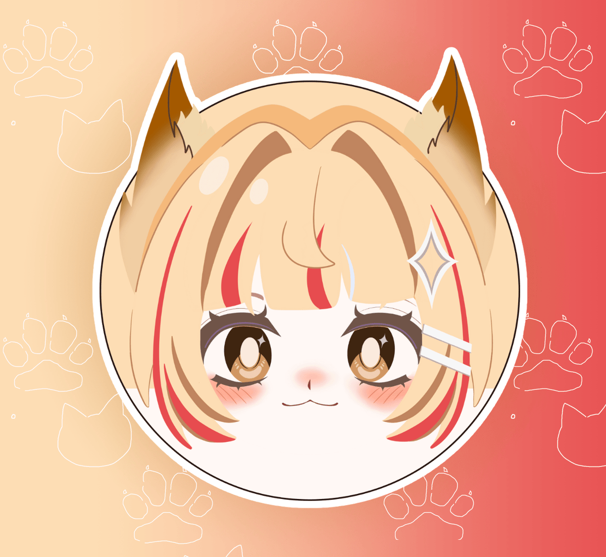 VyliaJesterz 3D Plush Head Button Pin - KatDragonz