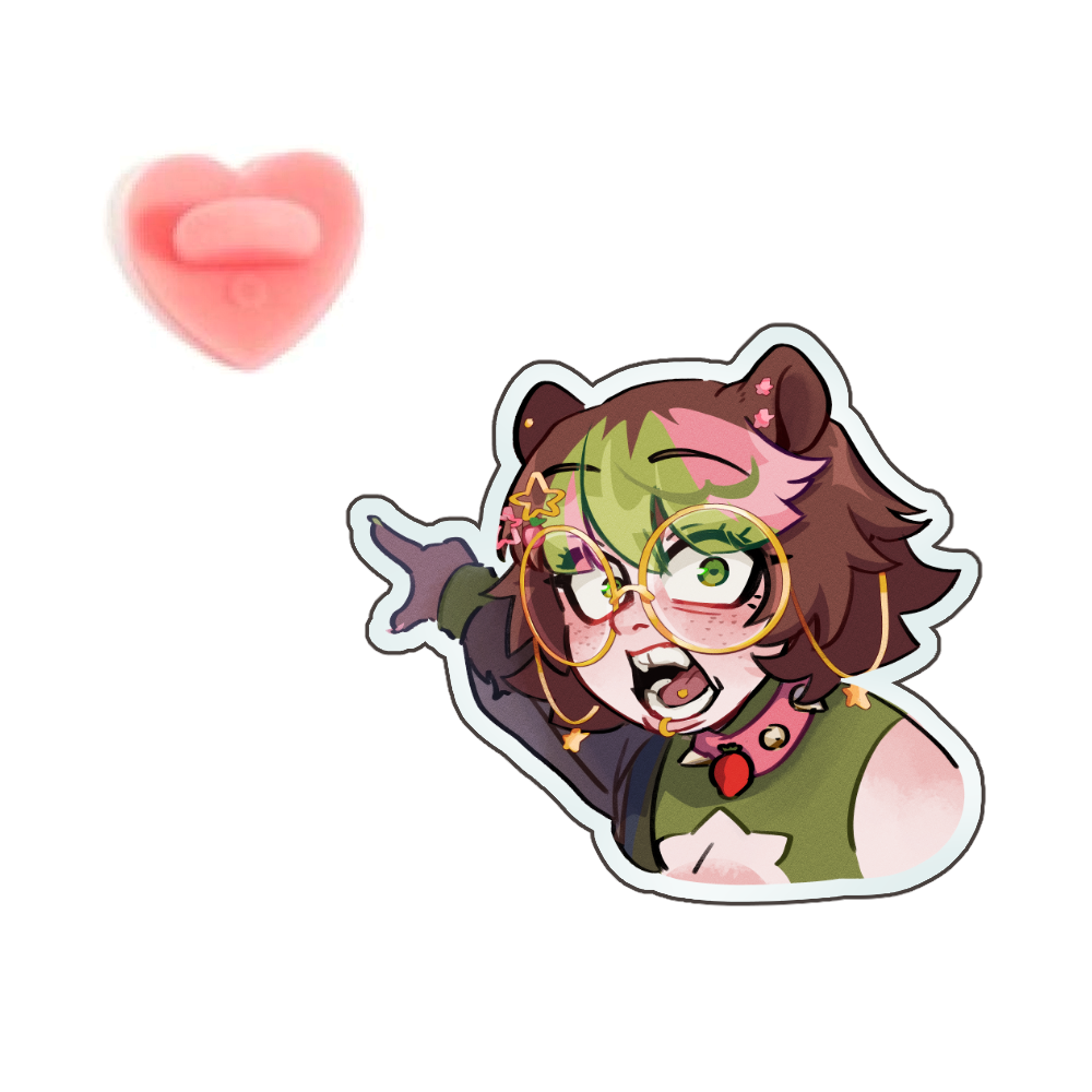 quichestrawbs "Pointing" Acrylic Pin