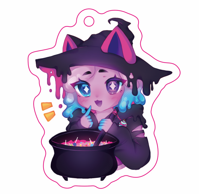 Sour Slimes Cauldron Keychain