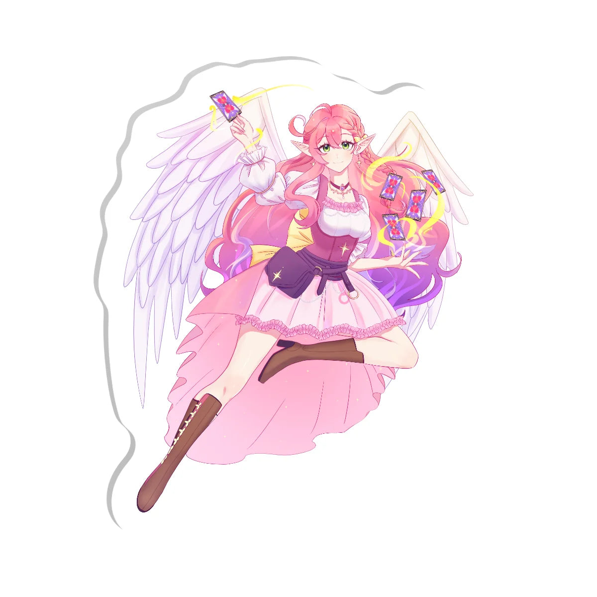 Seraphina Stelle "Winged Card Dealer" Acrylic Pins