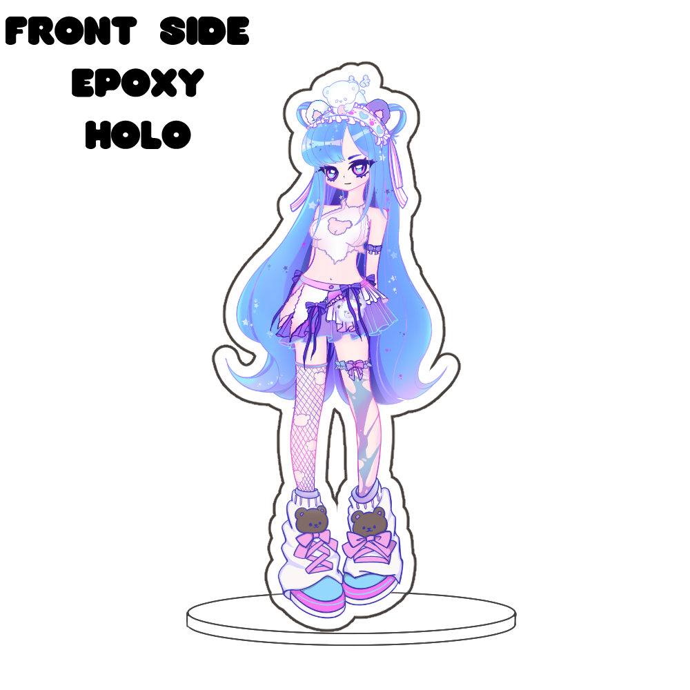 bearwithchloee Front-Side Epoxy Holographic Standee