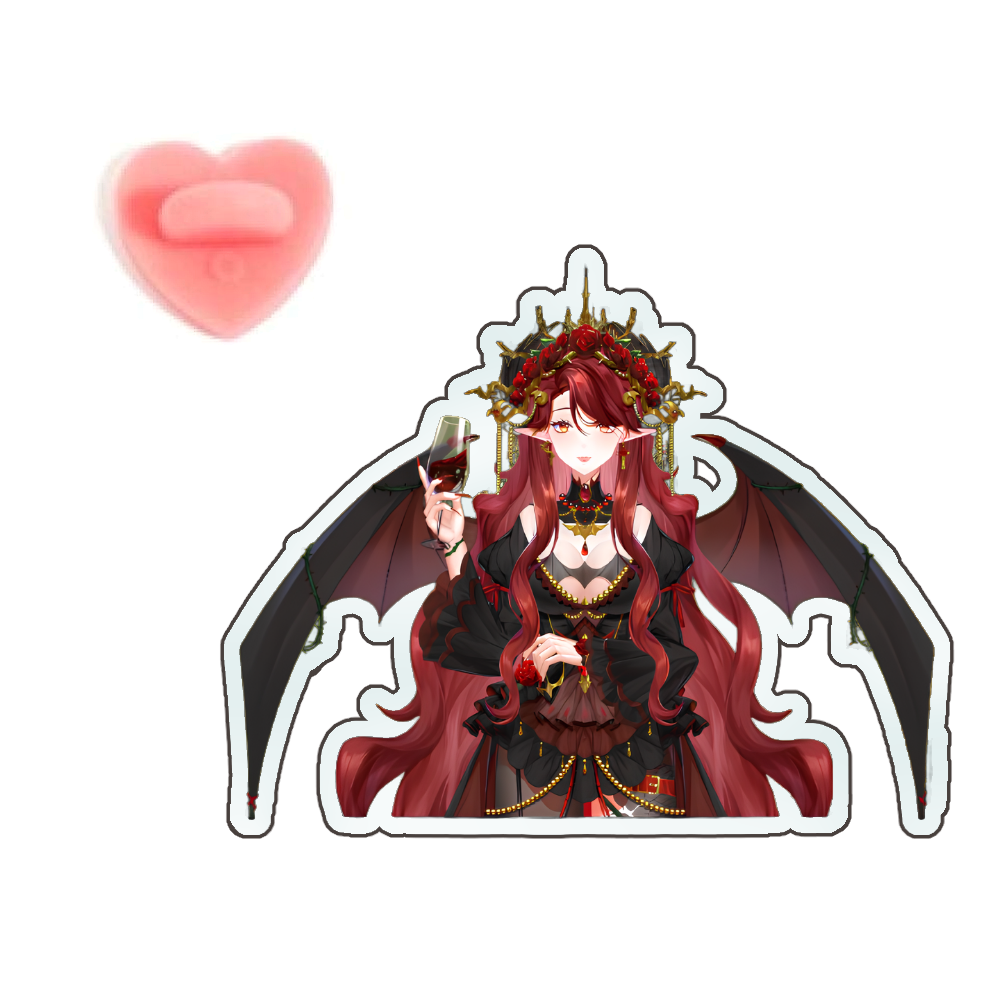 Lady Valantine Acrylic Pin