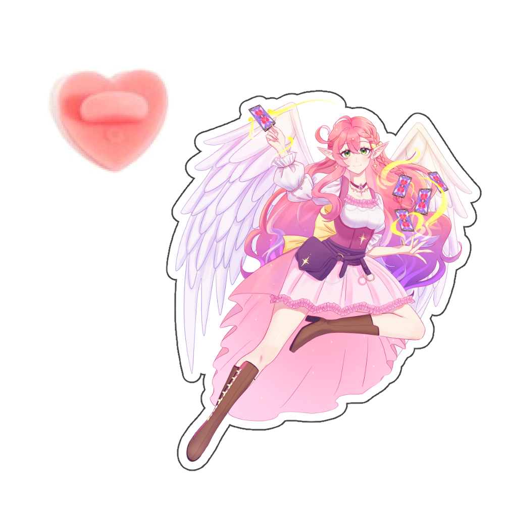 Seraphina Stelle "Winged Card Dealer" Acrylic Pins