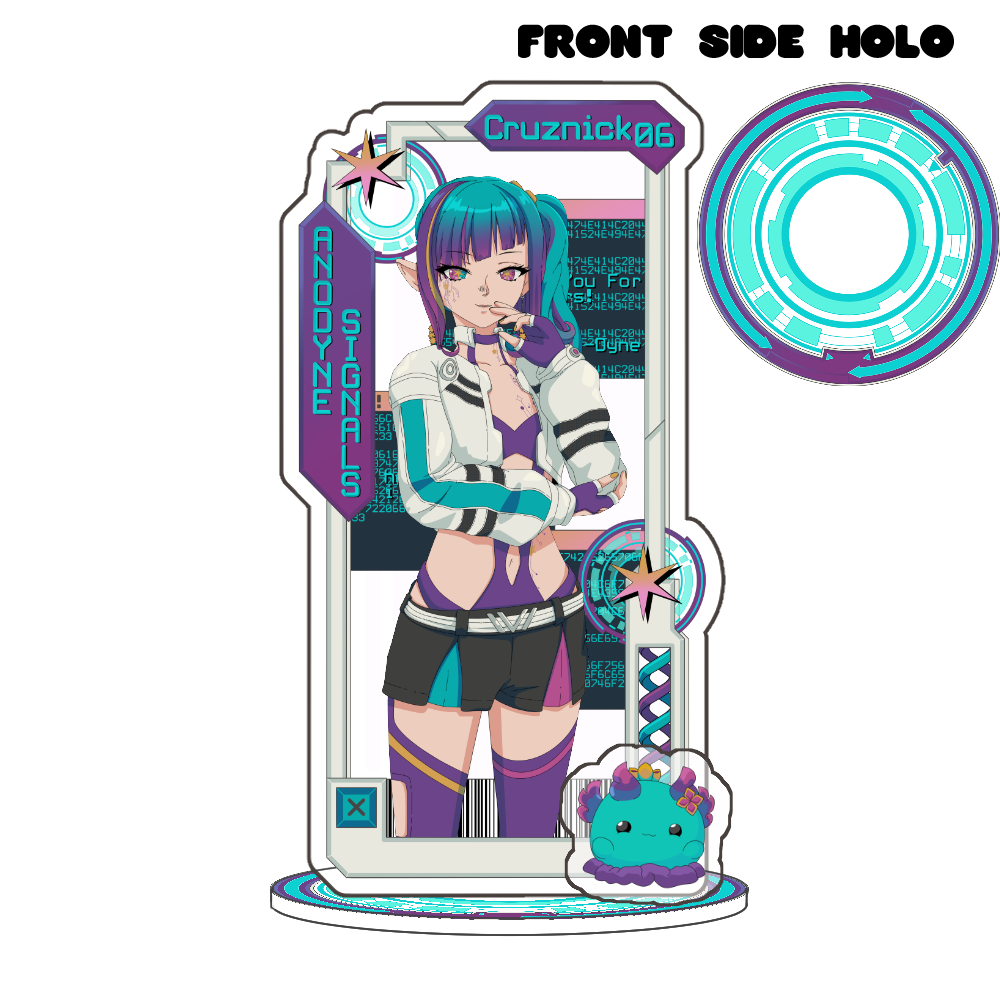 Anodyne_Signals Front-Side Holographic "Deluxe" Multi-Layer Custom Base Standee
