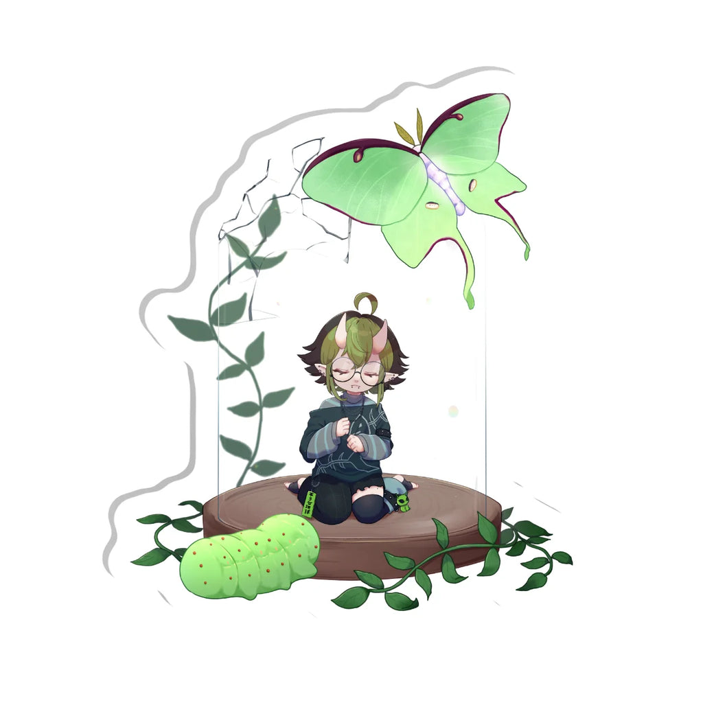 chromuro "Caged in Glass" Acrylic Pin