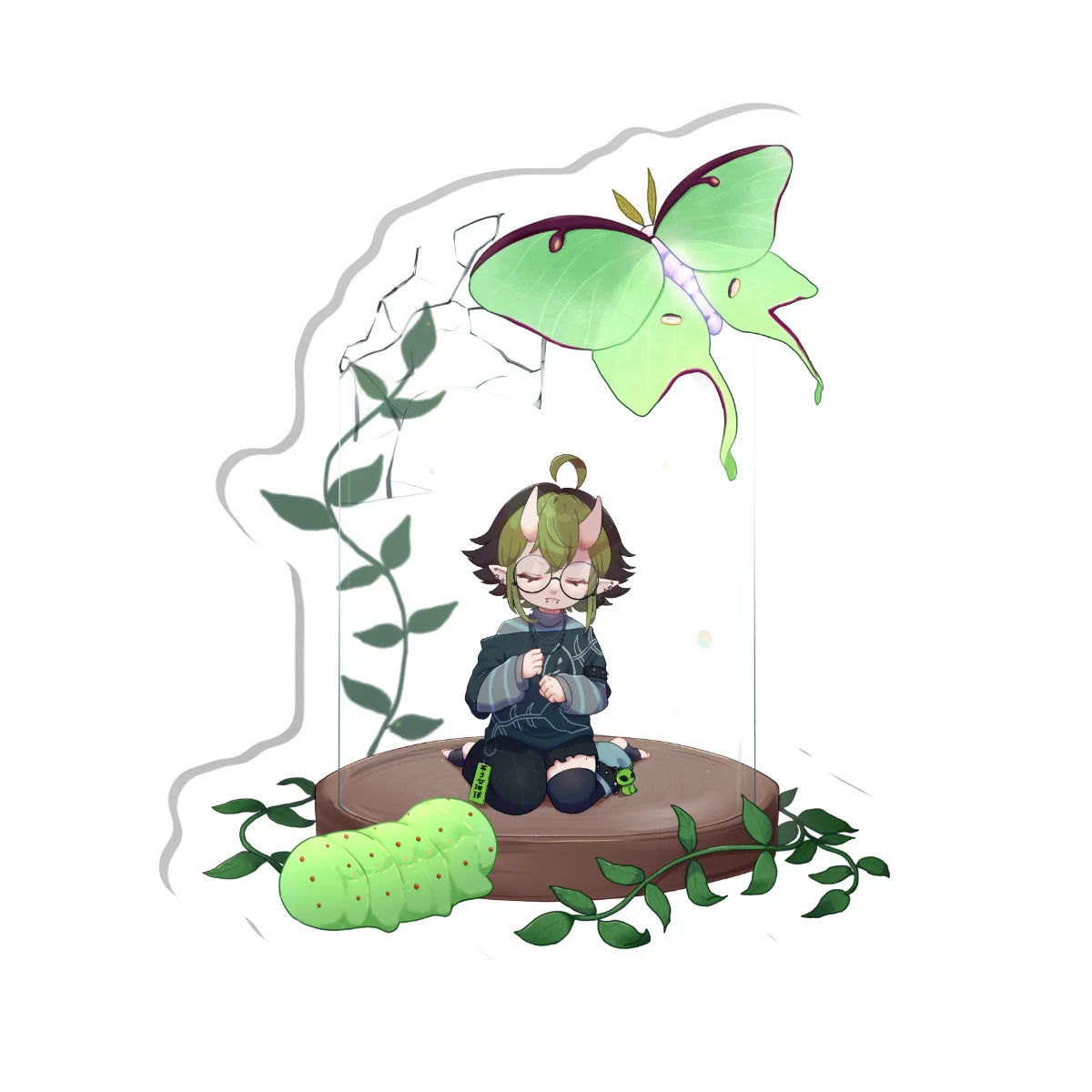 chromuro "Caged in Glass" Acrylic Pin