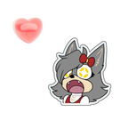 Lunar T. Wolf Acrylic Pin